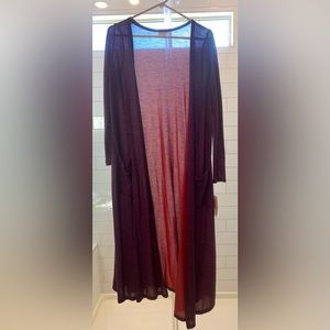 New BNWT Lularoe Sarah cardigan RED & NAVY stripes. Light sweater material SMALL